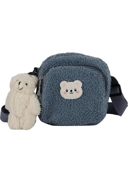 Kahverengi Tarzı 2021 Sonbahar ve Kış Yeni Sevimli Ayı Messenger Çanta Kadın Peluş Cep Telefonu Çantası Kız Küçük Omuz Çantası (Yurt Dışından) fırsatları