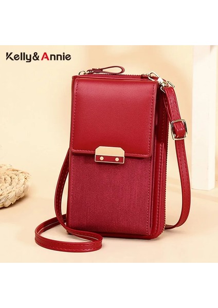 Qiuming Shop Bronz Tarzı Tasarımcı Telefon Cebi Kadınlar Için Küçük Omuz Çantaları Pu Deri Kadın Crossbody Çanta Bayanlar Mini Messenger Çanta (Yurt Dışından)