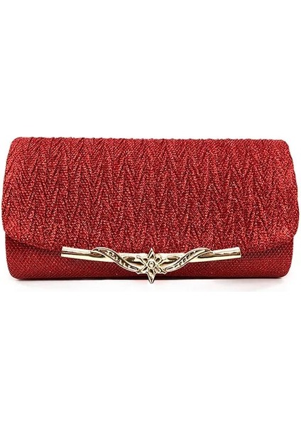 Kırmızı Stil Moda Kadın Akşam Çanta Parti Ziyafet Bayanlar Için Glitter Çanta Düğün Manşonlar Çanta Omuz Çantası Zincir Bolsas Mujer (Yurt Dışından)