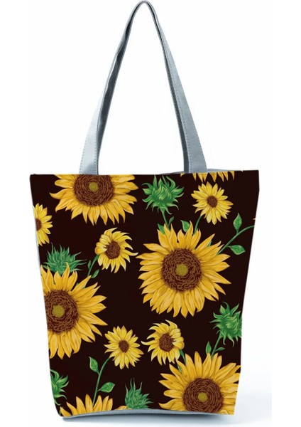 HL0458 Stili Kafatası Gül Baskı Çanta Serin Moda Omuz Çantası Bayanlar Yeni Cadılar Bayramı Tote Kadın Çevre Dostu Alışveriş Çantası Taşınabilir Kadın Çantası (Yurt Dışından)