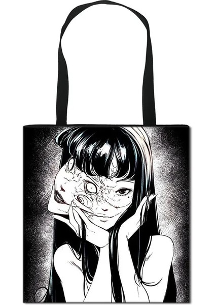 STDMANGA09 Stili 34CM x 34CM H Manga Tote Çanta Kadın Çanta Moda Omuz Çantası Seyahat Bayanlar Için Taşınabilir Büyük Kapasiteli Alışveriş Çantaları (Yurt Dışından)