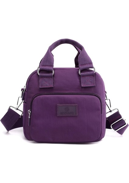 Mor Tarzı Kadın Omuz Çantası Naylon Çanta Büyük Kapasiteli Yeni Moda Messenger Çanta Küçük Moda Kadın Tek Omuz Tote (Yurt Dışından)