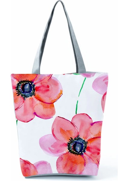 HL0706 Stili Kafatası Gül Baskı Çanta Serin Moda Omuz Çantası Bayanlar Yeni Cadılar Bayramı Tote Kadın Çevre Dostu Alışveriş Çantası Taşınabilir Kadın Çantası (Yurt Dışından)