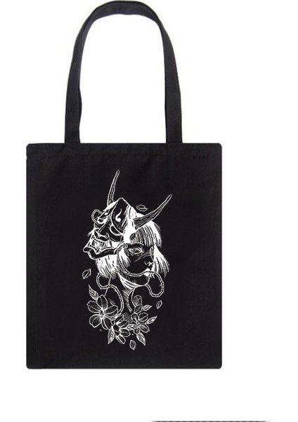 No.9 Tarzı 20X25CM Japon Koyu Alışveriş Çantası Gotik Dalgalar Y2K Kanvas Çanta Eğlenceli Karikatür Büyük Kapasiteli Ulzzang Kadın Çantası Harajuku Kadın Omuz Çantaları (Yurt Dışından)