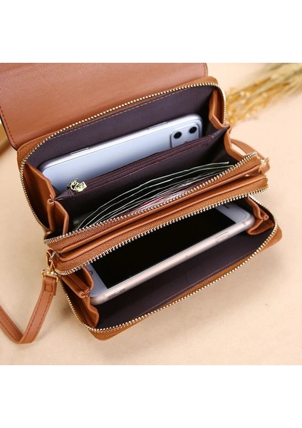 Stil 1-Koyu Mavi Stil Yeni Kadın Pu Deri Çanta Kadın Çok Fonksiyonlu Büyük Kapasiteli Omuz Çantaları Moda Bayanlar Telefon Çanta Için Crossbody Çanta (Yurt Dışından)