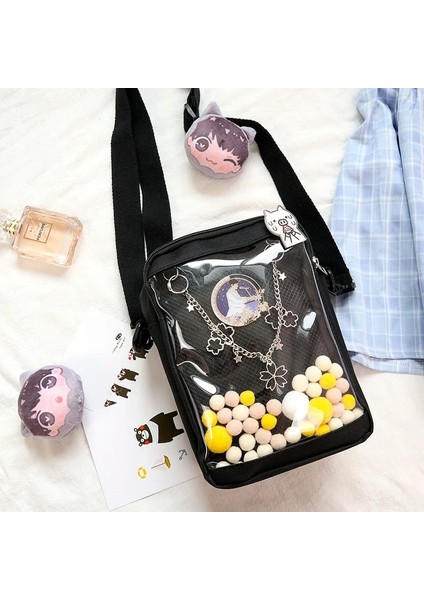 Beyaz Stil Klasik Kadınlar Için 2020 Mini Crossbody Çanta Sevimli Pvc Şeffaf Küçük Şeffaf Ita Çanta Siyah Beyaz Kadın Omuz Çantası Telefon H214 Için (Yurt Dışından) fiyatları