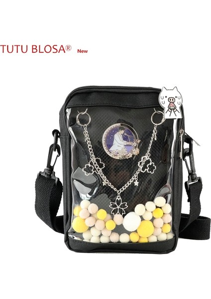 Beyaz Stil Klasik Kadınlar Için 2020 Mini Crossbody Çanta Sevimli Pvc Şeffaf Küçük Şeffaf Ita Çanta Siyah Beyaz Kadın Omuz Çantası Telefon H214 Için (Yurt Dışından) fırsatları