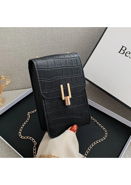 Beyaz Stil Timsah Desen Moda Kadın Çantası Yüksek Li Doku Omuz Çantası Cep Telefonu Çantası Wome Için Pu Toka Crossbody Çanta (Yurt Dışından) fiyatları
