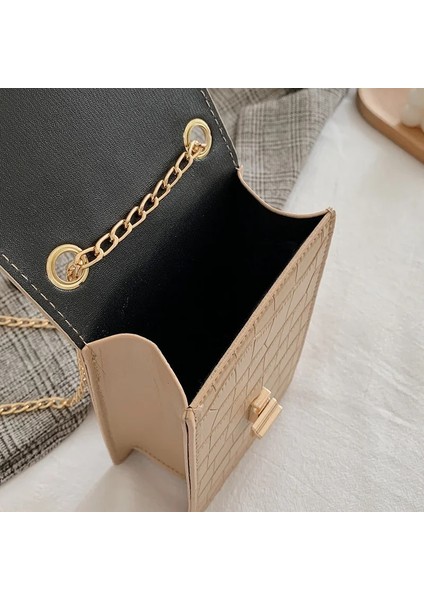 Beyaz Stil Timsah Desen Moda Kadın Çantası Yüksek Li Doku Omuz Çantası Cep Telefonu Çantası Wome Için Pu Toka Crossbody Çanta (Yurt Dışından) indirimleri