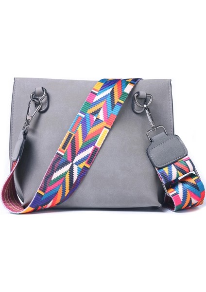 Siyah Stil Kadın Messenger Çanta Crossbody Çanta Püskül Omuz Çantaları Kadın Tasarımcı Çantaları Renkli Kayışlı Kadın Çantaları (Yurt Dışından) fırsatları