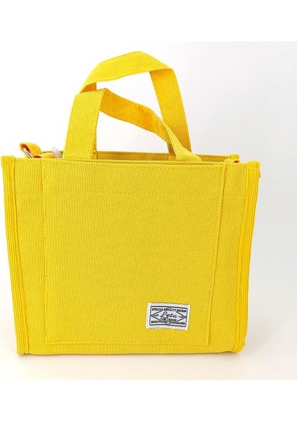 Sarı Stil Kadın Kadife Fermuarlı Omuz Çantası Küçük Pamuklu Kanvas Çanta Günlük Tote Kadın Eko Crossbody Çanta Eski Postacı Çantaları (Yurt Dışından)