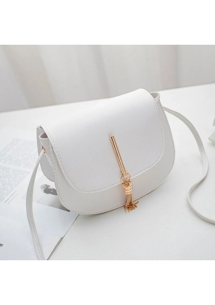 Beyaz Stil Fashion Tassel Women Crossbody Bag Pu Leather Small Flap Messenger Bag For Ladies Sling Bag Mobile Phone Wallet Handbags Bolsa (Yurt Dışından)