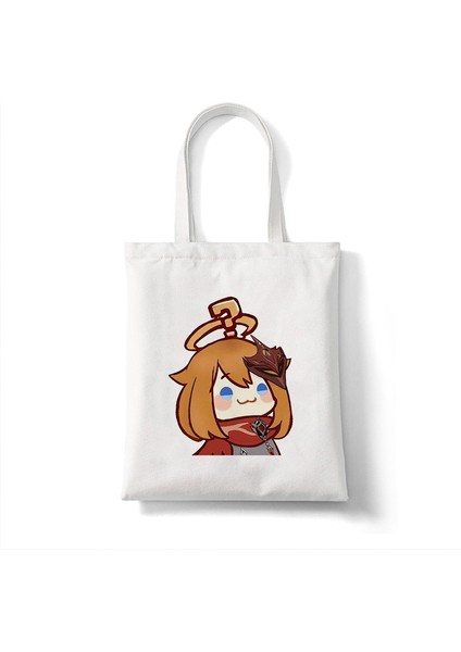 B360I Stili Kanvas Çanta Alışveriş Çantası Ge Oyunu Kawaii Anime Alışveriş Çantaları Çanta Omuz Çantası Rahat Çanta Kadın Yüksek Kapasiteli Eko Çanta (Yurt Dışından)