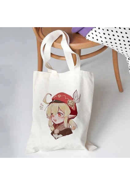 B360I Stili Kanvas Çanta Alışveriş Çantası Ge Oyunu Kawaii Anime Alışveriş Çantaları Çanta Omuz Çantası Rahat Çanta Kadın Yüksek Kapasiteli Eko Çanta (Yurt Dışından) modelleri