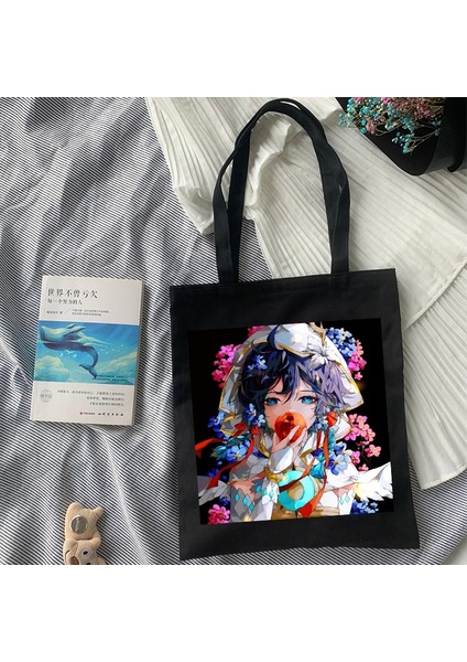 HEI03 Tarzı Ge Etki Moda Kanvas Alışveriş Çantaları Kadın Gotik Punk Omuz Çantası Japon Harajuku Büyük Kapasiteli Vintage Y2K Çanta (Yurt Dışından)