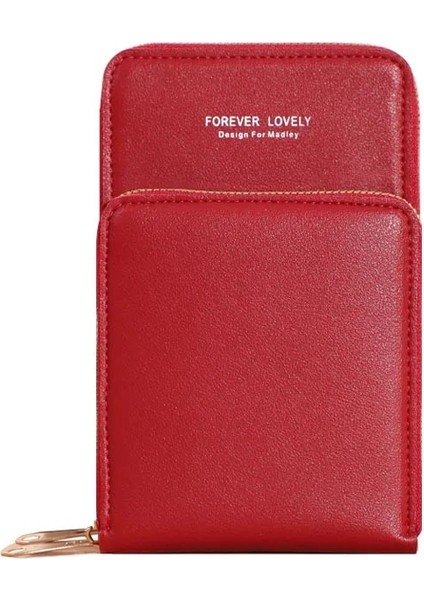 Şarap Kırmızısı Tarzı Touch Screen Phone Wallet Luxury Shoulder Bag Bags For Woma Ladies Card Hold Women's Crossbody Bags Purse Clutch Handbags (Yurt Dışından)
