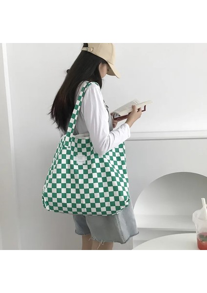 Green White Shoulder Style Hylhexyr Pembe Leopar Omuz Çantası Kadın Büyük Kapasiteli Günlük Kılıf Bayanlar Sevimli Kanvas Çantalar Kova Çanta Yenı (Yurt Dışından)