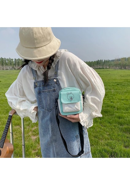 Deve Tarzı Mini Female Bag Canvas Cheap Women's Bag Trend Kawaii Shopper Phone Purses Cartoon Contrast Color Crossbody Bag Free Ship (Yurt Dışından) indirimleri