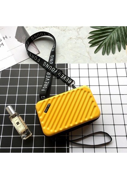Beyaz-Dimi Stil Wome Için Lüks El Çantaları Yeni Bavul Şekli Tote Kadınlar Ünlü Debriyaj Çanta Mini Kutu Çanta Moda Mini Bagaj Çantası (Yurt Dışından)