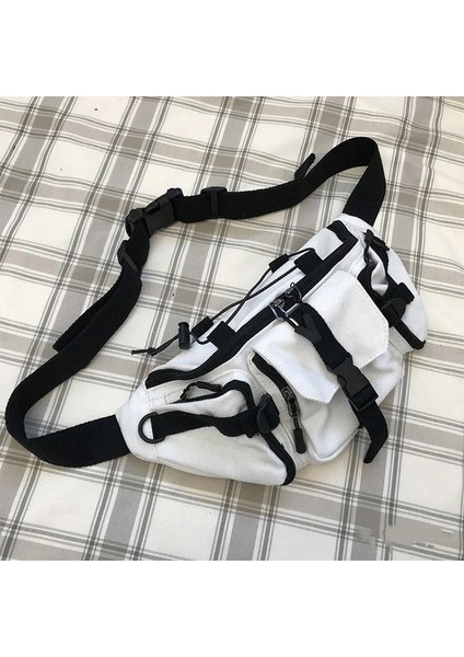 Beyaz Stil Harajuku Techwear Kanvas Sling Çanta Gotik Kadınlar Için Crossbody Çanta Çanta Çantalar ve Çantalar Bolsas Feminina Omuz Kurbağa (Yurt Dışından)