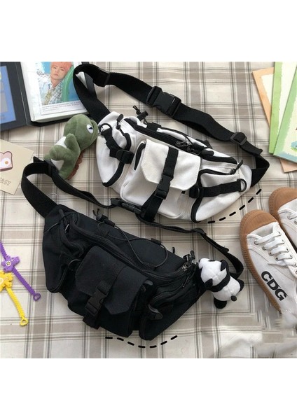 Beyaz Stil Harajuku Techwear Kanvas Sling Çanta Gotik Kadınlar Için Crossbody Çanta Çanta Çantalar ve Çantalar Bolsas Feminina Omuz Kurbağa (Yurt Dışından) fiyatları