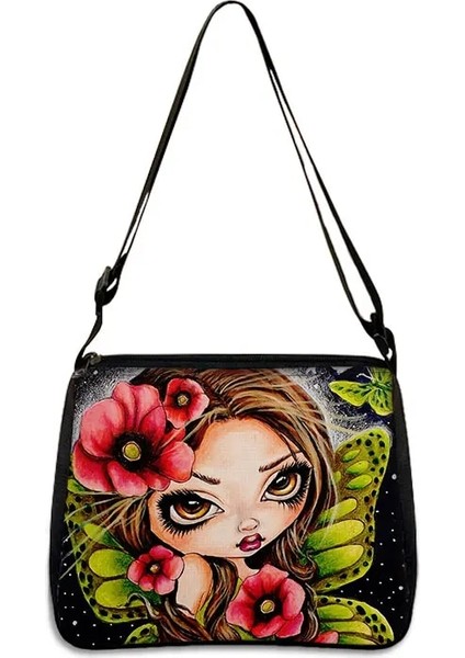 Qiuming Shop YXBGOTHIC04CW Stili 25CMX30CM Gotik Kız Kafatası Kadın Çantaları Yüksek Li Kadın Büyük Kapasiteli Çanta Messenger Çanta Bayanlar Omuz Çantaları (Yurt Dışından)