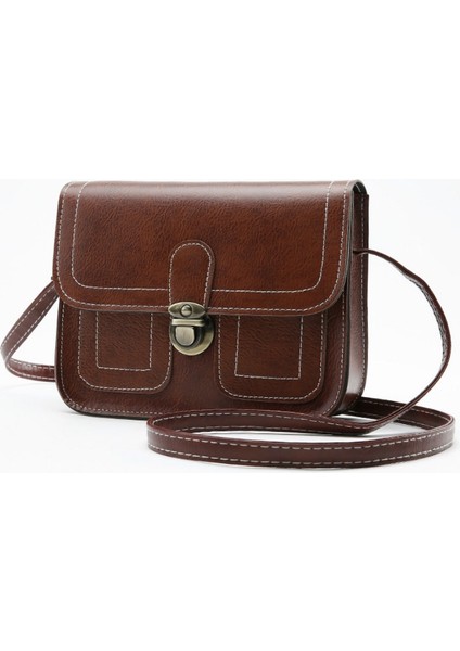 Koyu Kahverengi Tarzı 20X16X7CM Women Shoulder Bag Luxury Handbags Women Bags Designer Version Luxury Wild Girls Small Square Messenger Bag Bolsa Feminina (Yurt Dışından)