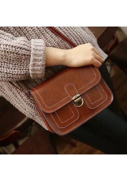 Koyu Kahverengi Tarzı 20X16X7CM Women Shoulder Bag Luxury Handbags Women Bags Designer Version Luxury Wild Girls Small Square Messenger Bag Bolsa Feminina (Yurt Dışından) indirimleri