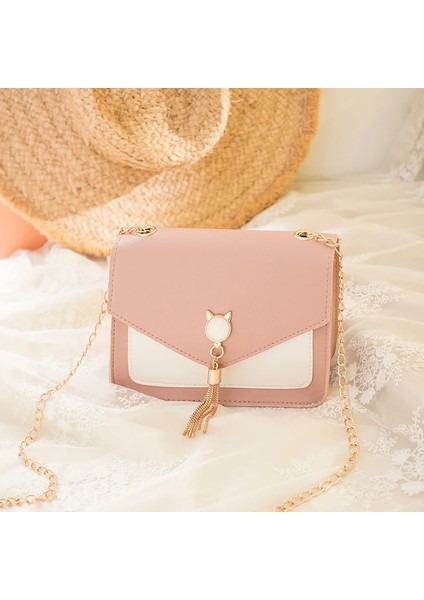 Gri Tarzı Womeat Kilit Zinciri Messenger Çanta Için Crossbody Çanta Kapak Saçak Omuz Küçük Kare Çanta Cep Telefonu Çanta Kadın (Yurt Dışından) fırsatları