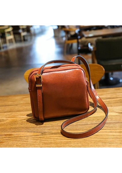Siyah Stil 20X18X8CM 2021 Vintage Stil Omuz Çantası Kadınlar Için Basit Kare Crossbody Çanta Bölme Çanta Tasarımcı Kadın Postacı Çantaları (Yurt Dışından)