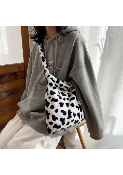 Zebra L Tarzı Zarif Tasarım Inek Desen Kadın Bez Çantalar Rahat Büyük Kapasiteli Bayanlar Omuz Çantası Basit Moda Kadın Postacı Çantaları (Yurt Dışından) modelleri