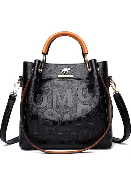 Açık Kahverengi Tarzı Lüks Çanta Tasarımcı Mektubu Pu Deri Kadın Omuz Çantaları Yüksek Kapasiteli Bayanlar Crossbody Çanta Moda Rahat Kadın Bez Çanta (Yurt Dışından)