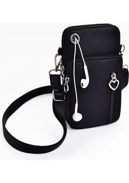 Haki Stili Kadın Messenger Çanta Küçük Omuz Çantası Çapraz Çok Fonksiyonlu Cep Telefonu Çantası Açık Kulaklık Kılıfı Spor Çantası (Yurt Dışından) fiyatları