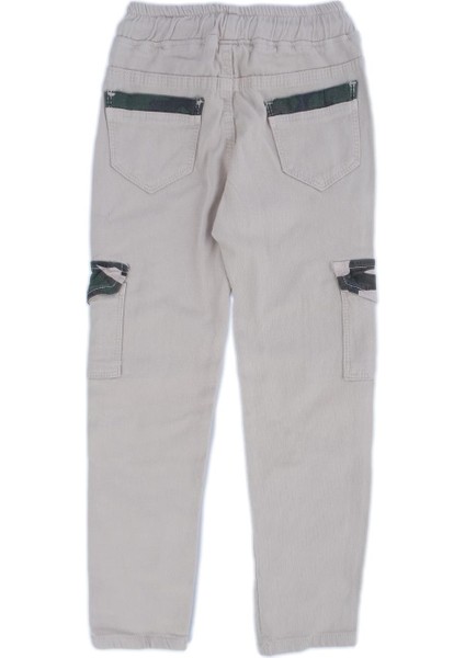 Erkek Çocuk Boru Paça Cepli Kamuflaj Desenli Bağcıklı Pantolon modelleri