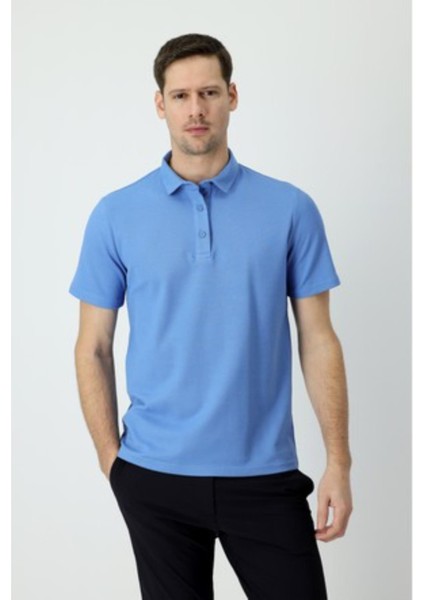 Erkek Açık Mavi M-SN328 4fx Polo Yaka T-Shirt 101509957