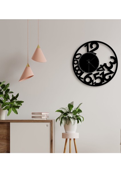 Dekoratif 45 cm Ahşap Duvar Saati-153