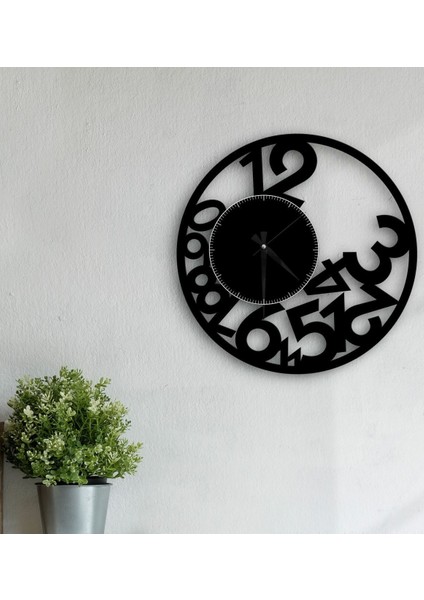 Dekoratif 45 cm Ahşap Duvar Saati-153
