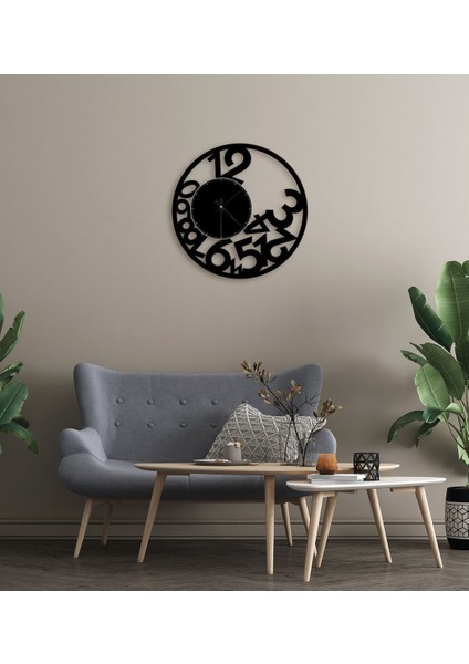 Dekoratif 45 cm Ahşap Duvar Saati-153