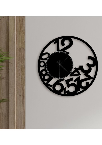 Dekoratif 45 cm Ahşap Duvar Saati-153