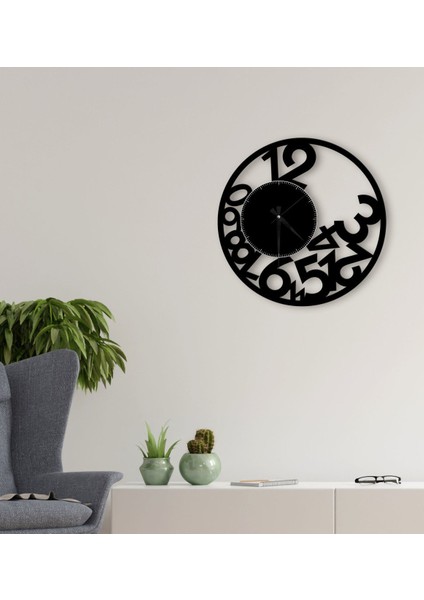 Dekoratif 45 cm Ahşap Duvar Saati-153