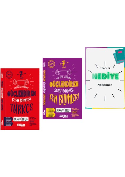 2024 Güncel 7.Sınıf Türkçe ve Fen Bilimleri Güçlendiren Soru Bankası Nesil Geliştirici Set