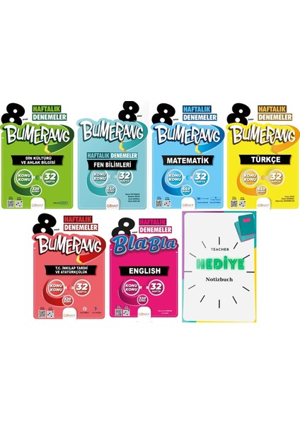 Güncel 8. Sınıf Tüm Dersler 32 Haftalık Denemeler Seti Muhteşem Yeni Nesil Geliştirici