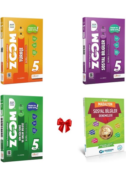 5. Sınıf Türkçe, Sosyal Bilgiler ve Din Kültürü ve Ahlak Bilgisi Zoom Soru Bankası