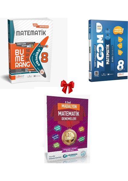 8. Sınıf Matematik Bumerang Etkinlikli Kitap Konu Anlatımlı ve Zoom Soru Bankası