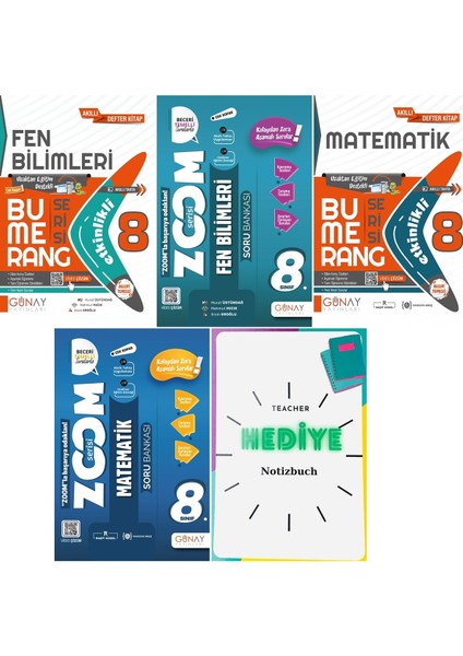 Güncel 8. Sınıf Bumerang ve Zoom Soru Bankası Yeni Nesil Geliştirici Muhteşem Set