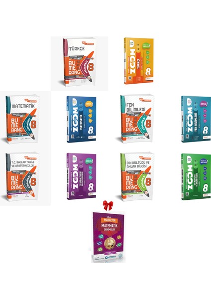 8. Sınıf Tüm Dersler Bumerang Etkinlikli Kitap Konu Anlatımlı ve Zoom Soru Bankası