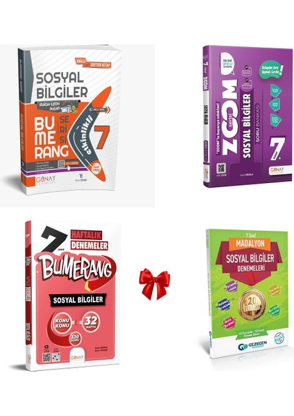Güncel 7. Sınıf Sosyal Bilgiler Bumerang Konu Anlatımlı, Zoom Soru Bankası ve Haftalık Denemeler