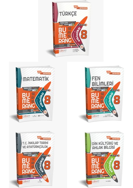 8. Sınıf Tüm Dersler Bumerang Etkinlikli Kitap Konu Anlatımlı Set