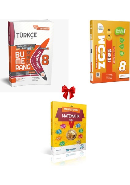 Güncel 8. Sınıf Türkçe Bumerang Etkinlikli Kitap Konu Anlatımlı ve Zoom Soru Bankası