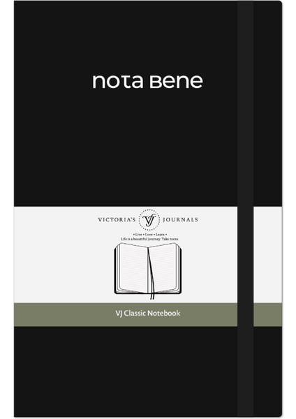Nota Bene Classic Sert Kapak Defter, 13X21 Cm, Çizgili